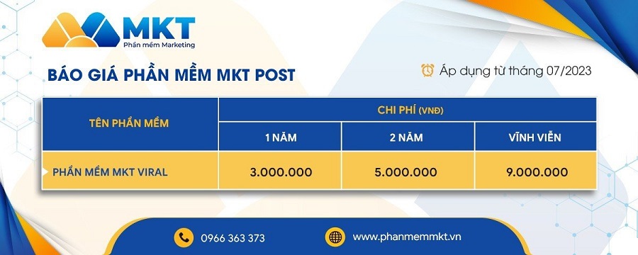 Báo giá phần mềm MKT Post